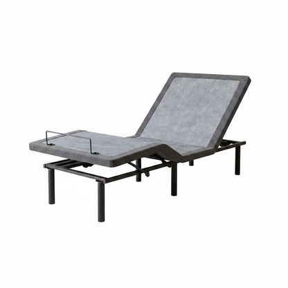 Adjustable Bed Frame Smart Bed Twin XL - Upholstered Bed Base with Massage, Wireless Remote, Ergonomic Foot&Head Incline, Zero Gravity, Dual USB Ports, under Bed Light, 3100 Series Grey