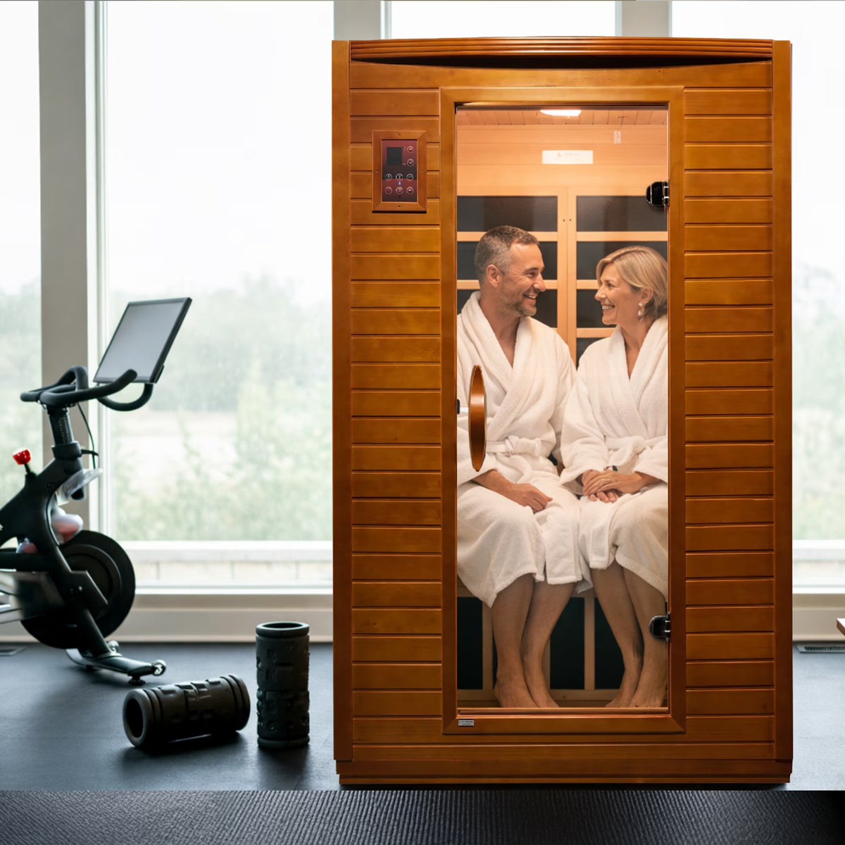 Andora 2-Person Low EMF FAR Infrared Sauna, Canadian Hemlock — product view 2