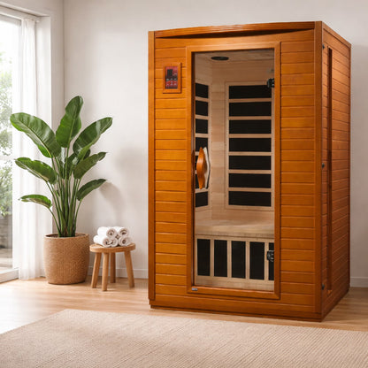 Andora 2-Person Low EMF FAR Infrared Sauna, Canadian Hemlock — product view 4