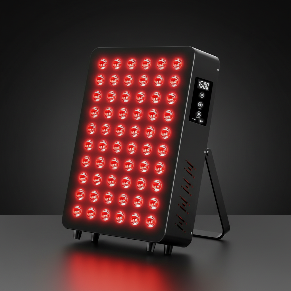 Red Light Therapy Panel, 660Nm Red & 850Nm near Infrared Light Therapy Device with TENS & EMS Functions, 60 Dual Chip Leds, 6 Programs, Timer, Stand, High Power LED Light Therapy Lamp for Face Body — product view 2